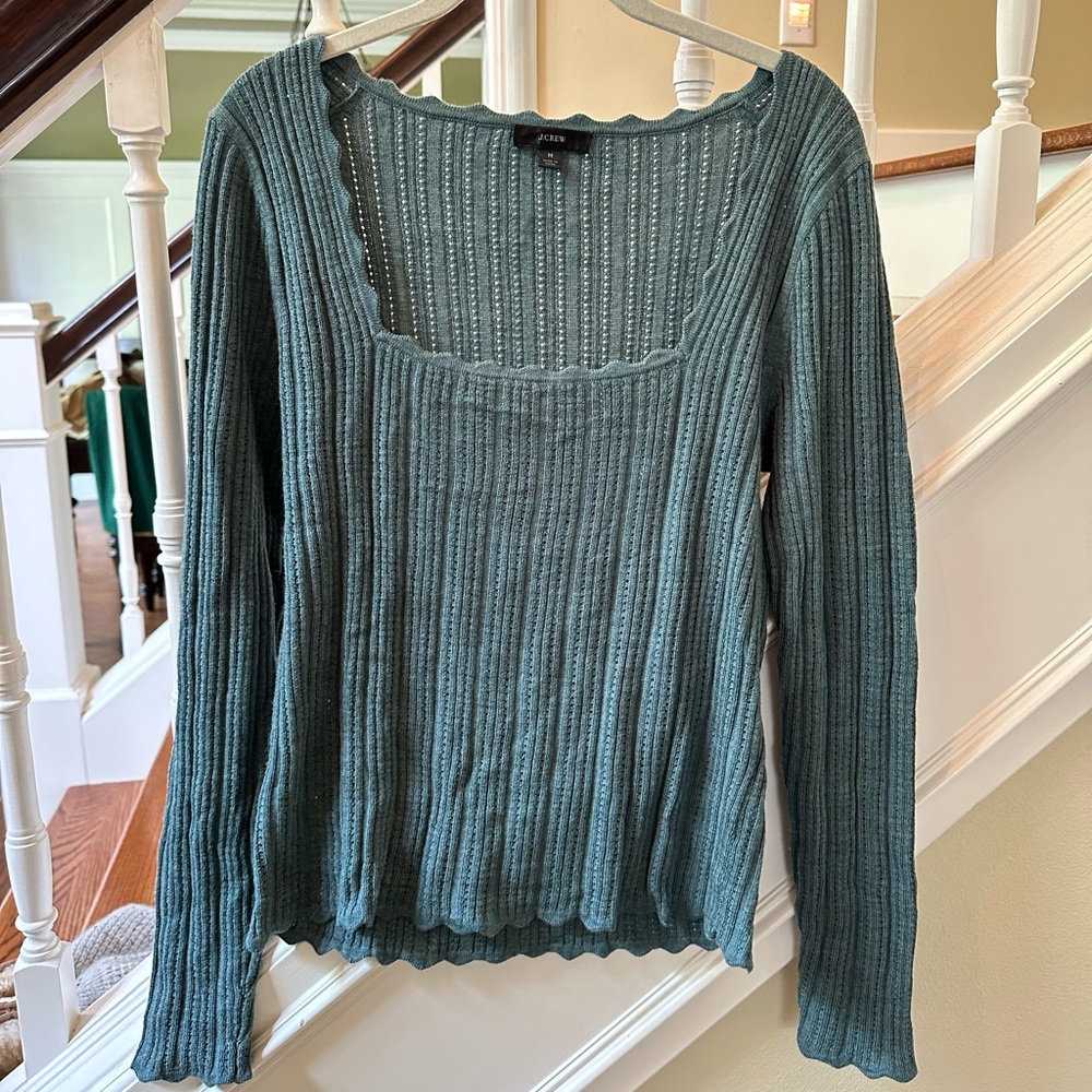 J. Crew scalloped-hem sweater